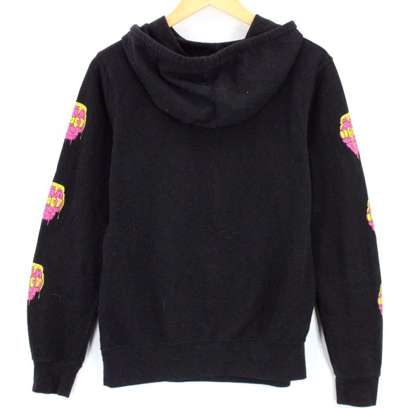 Honey Brand Hoodie Sweatshirt Women's Black Pullover Big Logo Front Cotton M - Picture 6 of 8